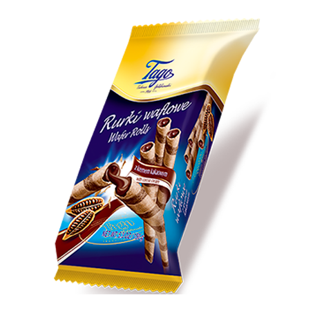 Rolinho wafer tago recheado com creme de cacau 150g