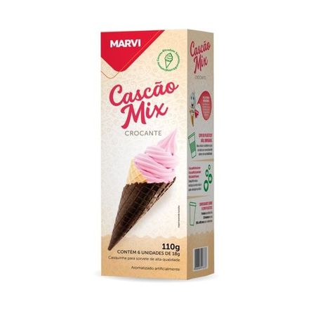 CASQUINHA MARVI PARA SORVETE BISCOITO DOCE MIX CROCANTE 138G