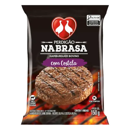 HAMBURGER BOV COSTELA NA BRASA PERDIGAO 150G