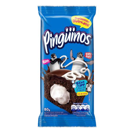 BOLO CHOCOLATE RECHEIO BAUNILHA COBERTURA CHOCOLATE E BAUNILHA PINGÜINOS