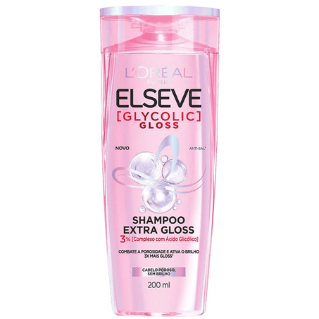 Shampoo L'Oréal Paris Glycolic Gloss Frasco 200ml