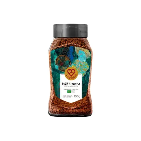 Café Solúvel Liofilizado 3 Corações Portinari 100% Arábica Pote de Vidro 100gr