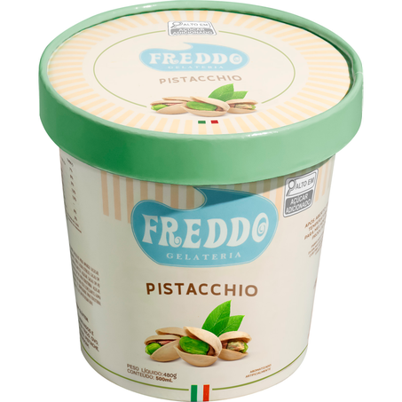 Sorvete de Pistache Freddo Gelateria Pote 500Ml