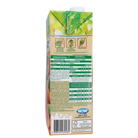 Bebida de Fruta Adoçada Su Fresh Caju Caixa com Tampa 1lt 360-26