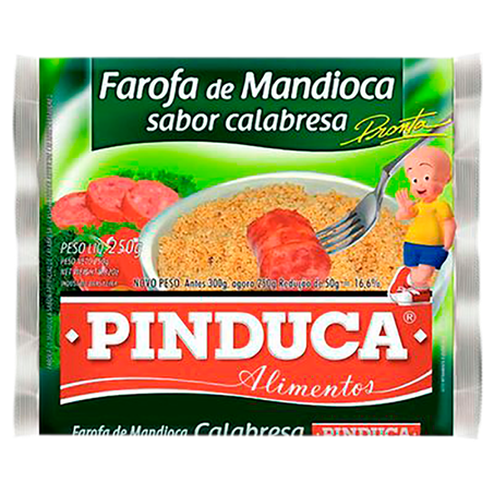 Farofa pinduca mandioca calabresa 250g