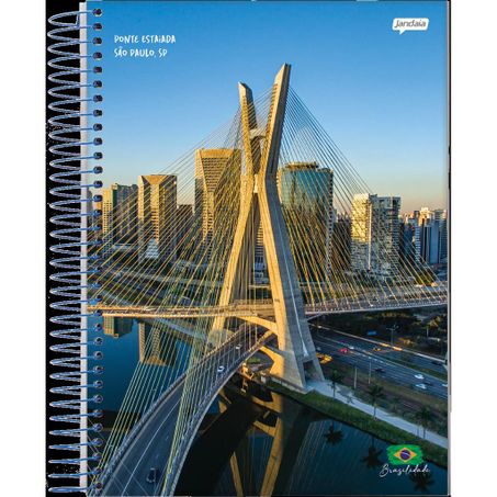 CADERNO ESPIRAL UNIVERSITÁRIO CAPA DURA 10 MATERIAS BRASILIDADE SORTIDO C/200 FOLHAS
