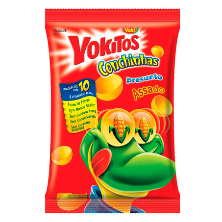 Salgadinho Yokitos Conchinhas Presunto Pacote 54G