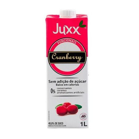 Suco Cranberry Zero Juxx Caixa 1LT