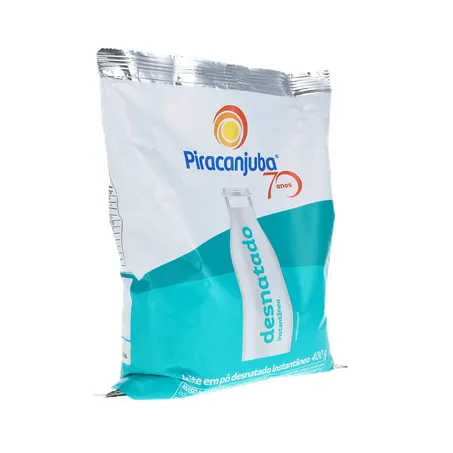 Leite em Pó Piracanjuba Desnatado Instantâneo Pacote com  400G 360-32