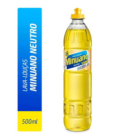 Detergente Lava-Louças Minuano Neutro Frasco 500ml