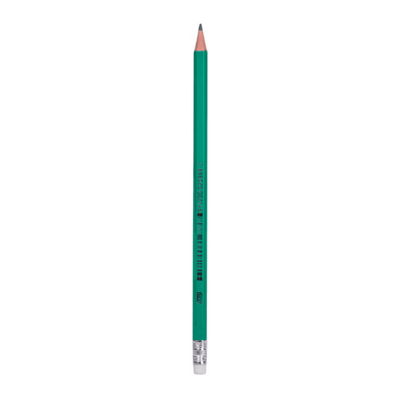 LÁPIS GRAFITE HB02 VERDE COM BORRACHA LYKE