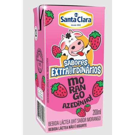 Bebida morango azedinho santa clara 200ml