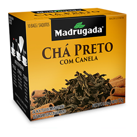 CHÁ MADRUGADA PRETO C/CANELA 15G