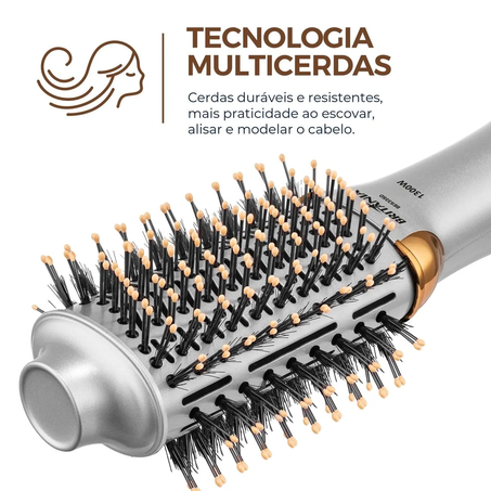 Escova Secadora Britania Prata e Dourado Bivolt 360-1