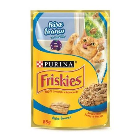 FRISKIES GATO 85G PEIXE BRANCO AO MOLHO