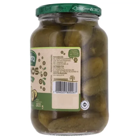 Pepinos em Conserva Cepêra Pote de Vidro 300gr 360-8