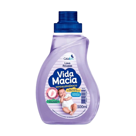 Sabão líquido vida macia para roupinhas de bebê 500ml