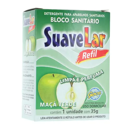 Detergente Sanitário Suave Lar Maçã Verde Refil Pedra 1un 
  360-34