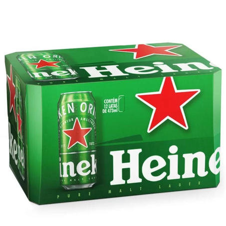 Cerveja latao 473ml heineken pcc/12un