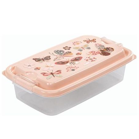 Pote plasutil clic e trave 520ml retangular