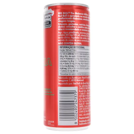 BEBIDA ENERGÉTICA RED BULL MELANCIA 250ML 360-12