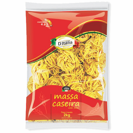 MASSA C/OVOS CASEIRA NINHO TALHARIM N2 D ITALIA 1KG