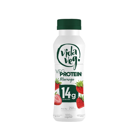 Bebida Vegetal Vida Veg Morango Protein 250G
