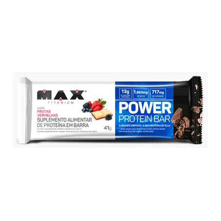Barra whey max titanium 41gr frutas verm