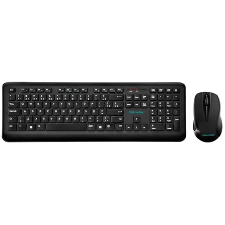Combo Teclado + Mouse Sem Fio Movitec OTCW-01 Design Slim - Conexão USB Wireless