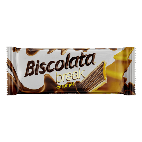 BISCOITO BISCOLATA DE CHOCOLATE COM RECHEIO CARAMELO 20G