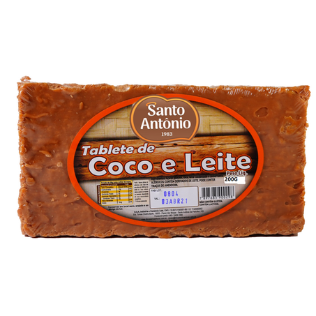 TABLETE COCO E LEITE SANTO ANTONIO 200 G          