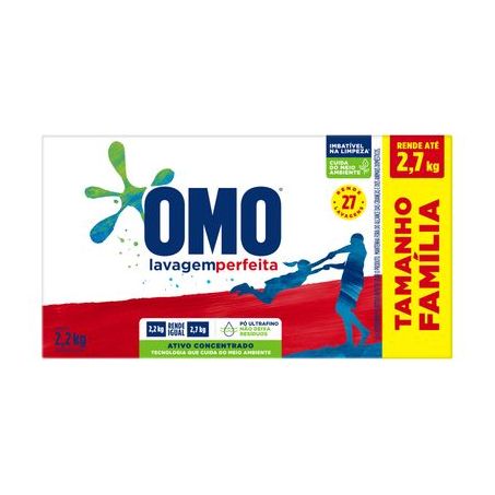 LAVA ROUPAS PO LAVAGEM PERFEITA OMO 2,2KG