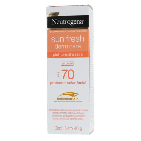 PROTETOR SOLAR FACIAL NEUTROGENA SUN FRESH DERM CARE SEM COR FPS 70 40G 360-19