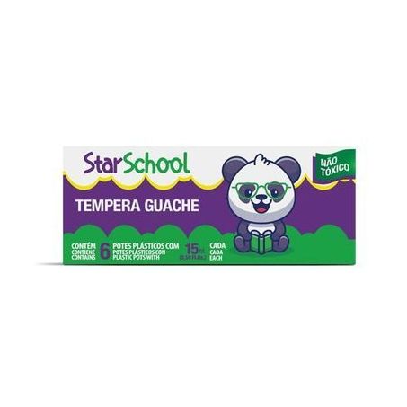 Tinta guache starschool 15ml 6 cores