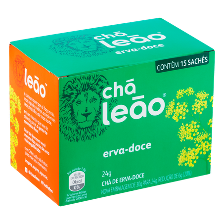 Chá Erva-Doce Chá Leão Caixa 24g 15 Unidades 360-1