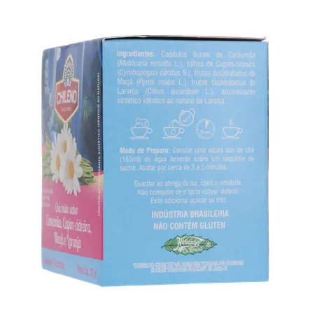 Chá Misto Chileno Camomila, Capim-Cidreira, Maçã e Laranja Sachê 1.2gr - Caixa com 10un - 12gr 360-25