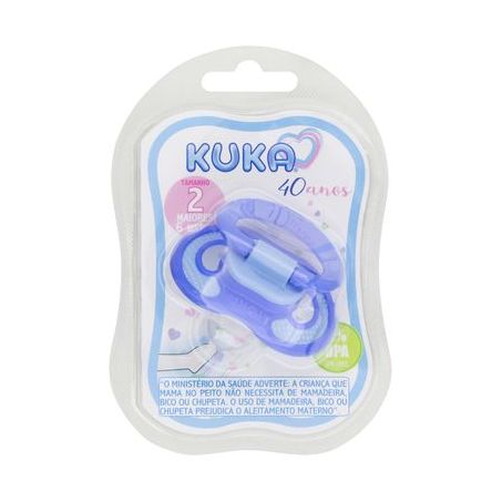 Chupeta Super Ventilada com Argola Nº2 Azul Kuka Embalagem 1UN