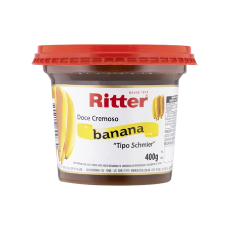 Doce Fruta Ritter Banana Pote 400g 
 