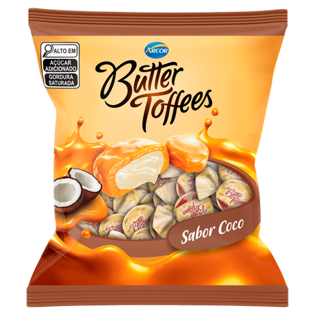 Bala Coco Butter Toffees Pacote 90g