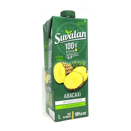 Suco suvalan abacaxi s/açúcar 100% 1l