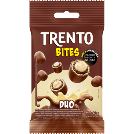 Chocolate trento bites 40g duo branco preto pcc/12un