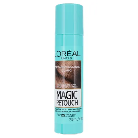 TINTA DE CABELO SPRAY L'ORÉAL PARIS MAGIC RETOUCH CASTANHO CLARO 360-1