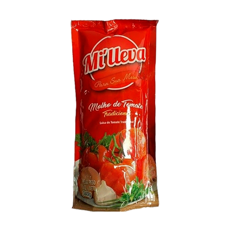 Molho de Tomate Milleva Tradicional Sachê 340G