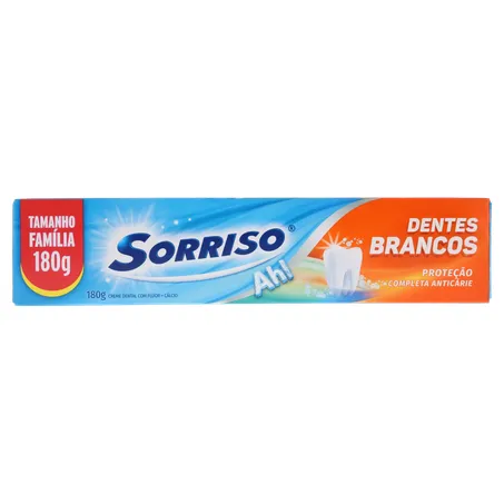 Creme Dental Sorriso 180g - Dentes Brancos