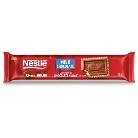 Biscoito nestle chocobiscuit choc ao leite 78g*