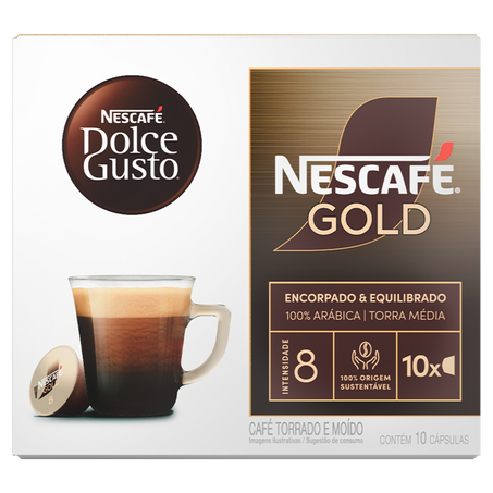 Café em Cápsula Nescafé Dolce Gusto Gold Torra Média 80G