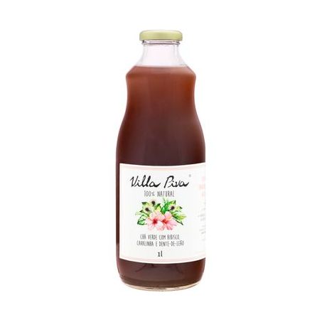 CHA VILLA PIVA 1L VERDE COM HIBISCO