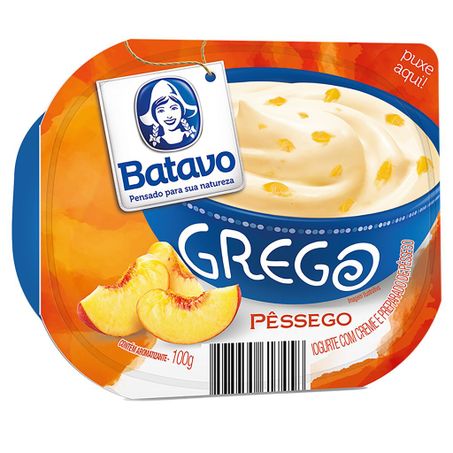 Iogurte Grego Pêssego Batavo Pote