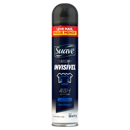 Desodorante Aerossol Suave 200ml - Invisible - Masculino - Leve Mais, Pague Menos