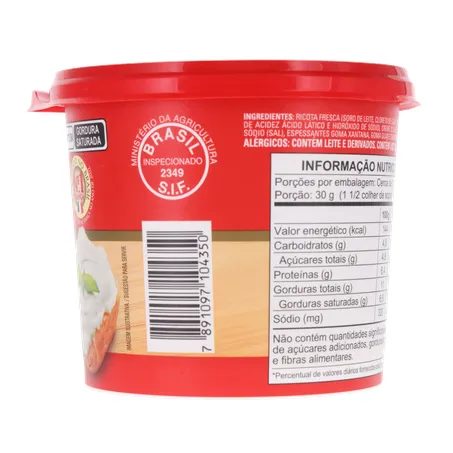 Creme de Queijo Ricota Président 380g 360-12